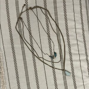 Chloe and Isabel Silver and Blue Layered Necklace